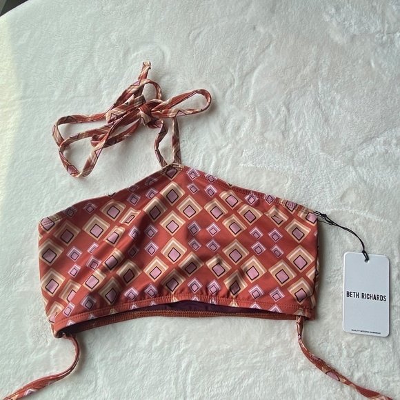 New! Beth Richards Gina one piece in Triangle geo print , saffron 19819 - Picture 11 of 16